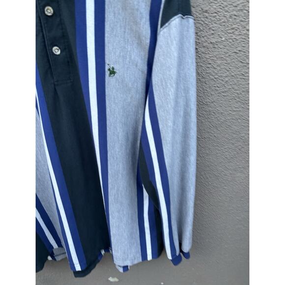 Vintage Kings Court Rugby Shirt Size Large Gray/Blue - Picture 4 of 12